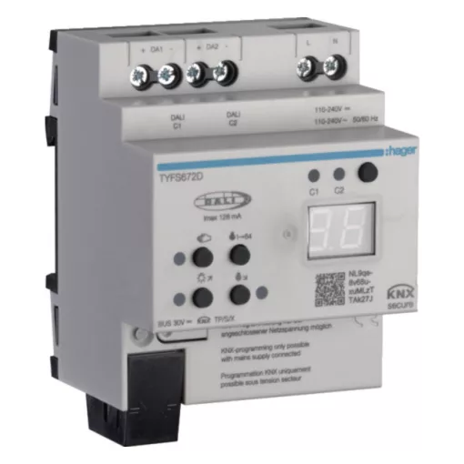 HAGER TYFS672D KNX/DALI-2 Gateway | 2-csatornás