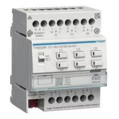   HAGER TYMS646R KNX fűtésaktor | 6-csatornás, szabályozóval, secure