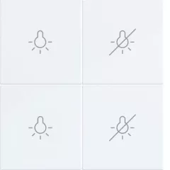   HAGER WAK7124WM KNX Secure A.x/C.x tapintásérzékelő felső rész | 4-csatornás, Licht ON/OFF | fényfehér matt