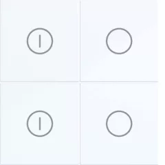   HAGER WAK7144WG KNX Secure A.x/C.x tapintásérzékelő felső rész | 4-csatornás, ON/OFF | fényes fehér