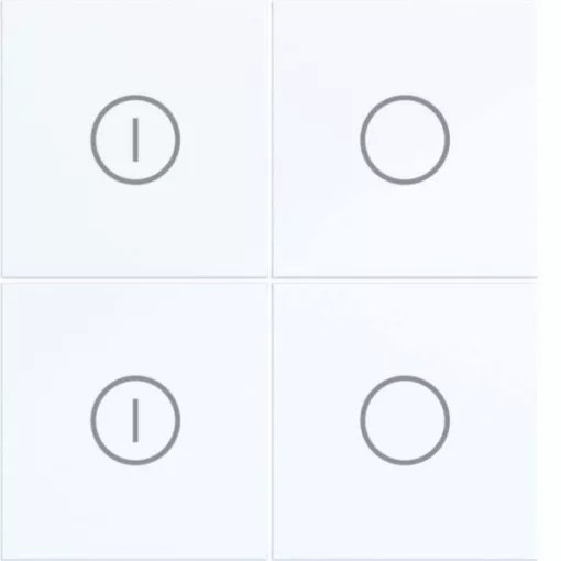 HAGER WAK7144WG KNX Secure A.x/C.x tapintásérzékelő felső rész | 4-csatornás, ON/OFF | fényes fehér