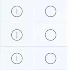   HAGER WAK7146WG KNX Secure A.x/C.x tapintásérzékelő felső rész | 6-csatornás, ON/OFF | fényes fehér
