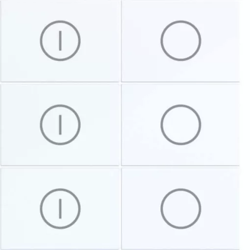 HAGER WAK7146WG KNX Secure A.x/C.x tapintásérzékelő felső rész | 6-csatornás, ON/OFF | fényes fehér