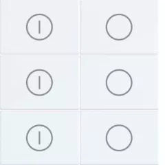   HAGER WAK7146WM KNX Secure A.x/C.x tapintásérzékelő felső rész | 6-csatornás, ON/OFF | fényes fehér matt