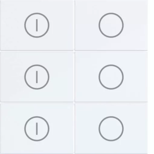 HAGER WAK7146WM KNX Secure A.x/C.x tapintásérzékelő felső rész | 6-csatornás, ON/OFF | fényes fehér matt