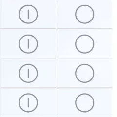   HAGER WAK7148WG KNX Secure A.x/C.x tapintásérzékelő feltét | 8-csatornás, ON/OFF | fényes fehér