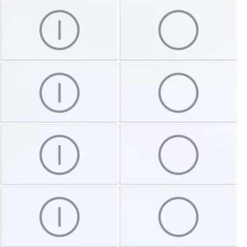 HAGER WAK7148WM KNX Secure A.x/C.x tapintásérzékelő felépítmény | 8-csatornás, ON/OFF | fényes fehér matt