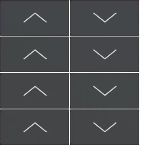 HAGER WAK7158BM KNX Secure A.x/C.x tapintásérzékelő feltét | 8-csatornás, FEL/LE | éjfekete matt