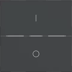   HAGER WAN7011BM érintőkapcsoló-keret A.x/C.x | 1-gang, I/O, Matter | éjfekete matt