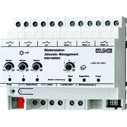 JUNG WSK100REG KNX időjárásállomás redőnykezelés DIN sínre | Standard