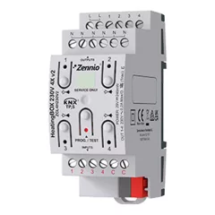 ZENNIO ZCL4H230V2 KNX fűtésaktor | 4-csatornás, 4 bemenet