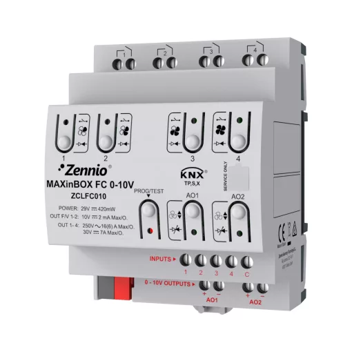 ZENNIO ZCLFC010 KNX Fan-Coil-Controller MAXinBOX | 2-/4-csatornás