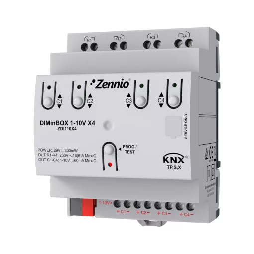 ZENNIO ZDI110X4 1-10 V dimmaktor | 4-csatornás