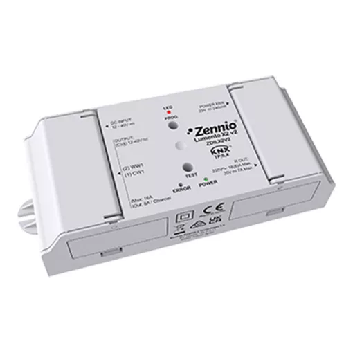 ZENNIO ZDILX2V2 KNX LED dimmaktor DIN sínre | 2-csatornás, Secure