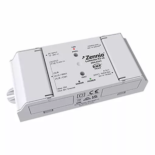 ZENNIO ZDILX3V2 KNX LED dimmaktor REG | 3 kimenetes, Secure