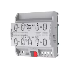   ZENNIO ZDINDX4 KNX dimmaktor DIN sínre | 4-csatornás, keskeny