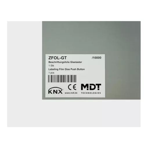 MDT ZFOL-GT Feliratozófólia Üveg érintőpanel Plus-hoz | Standard