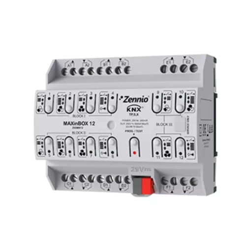 ZENNIO ZIOMB12 KNX univerzális aktor MAXinBOX 16 A | 12 kimenetes, Secure