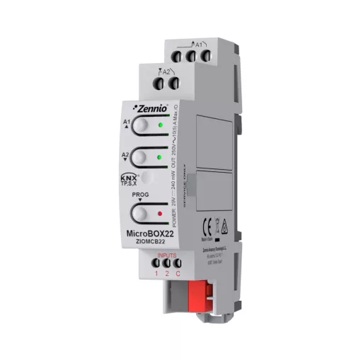 ZENNIO ZIOMCB22 KNX univerzális aktor MicroBox 16 A | 2 kimenetes, secure
