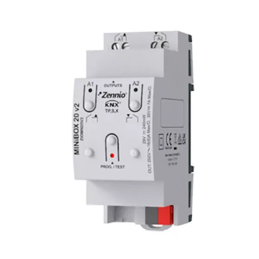 ZENNIO ZIOMN20V2 KNX univerzális aktor MINiBOX 16 A | 2 kimenetes, Secure