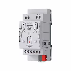   ZENNIO ZIOMN25V3 KNX univerzális aktor MINiBOX 16 A | 2 kimenetes, 5 bináris bemenet, secure