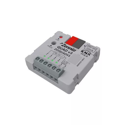 ZENNIO ZIOQUADV3 KNX analóg/digitális bemeneti modul UP | 4-csatornás, Secure