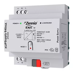 ZENNIO ZPSU640 KNX busztápegység 230 V AC | 640 mA