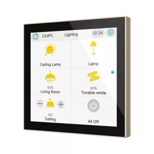 ZENNIO ZVICX40C KNX tapintásérzékelő CX40 | champagne