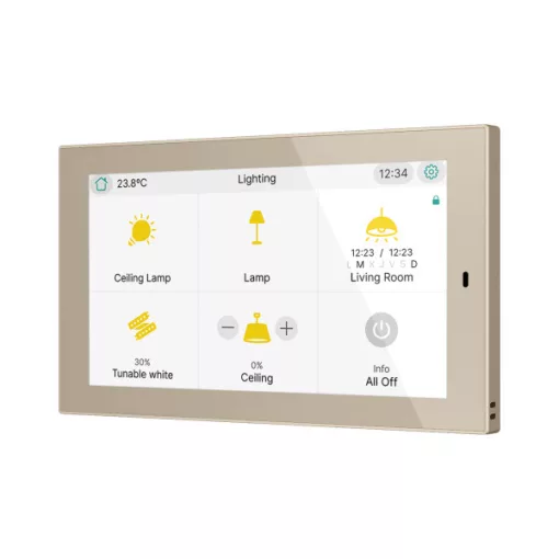 ZENNIO ZVICX50C KNX érintőpanel CX50 | Secure | champagne | 5 colos