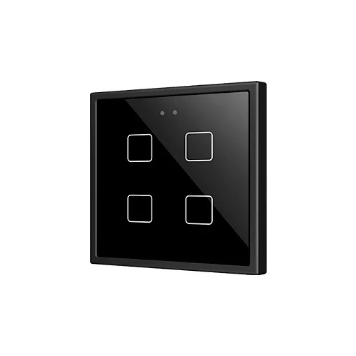 ZENNIO ZVIF70X4A KNX tapintásérzékelő Flat 70 | 4-csatornás | fekete
