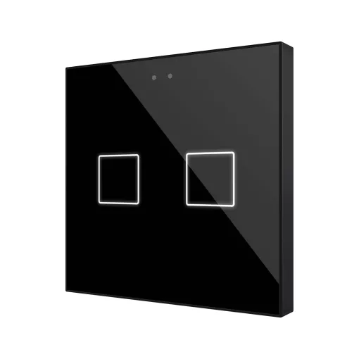 ZENNIO ZVIFR2A KNX tapintásérzékelő Flat RGB | 2-csatornás | fekete