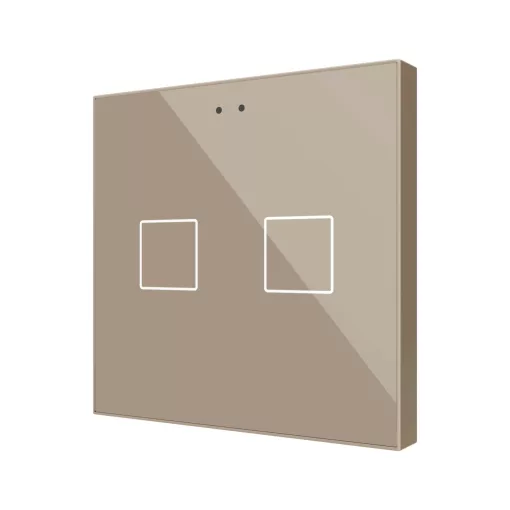 ZENNIO ZVIFR2C KNX tapintásérzékelő Flat RGB | 2-csatornás | champagne