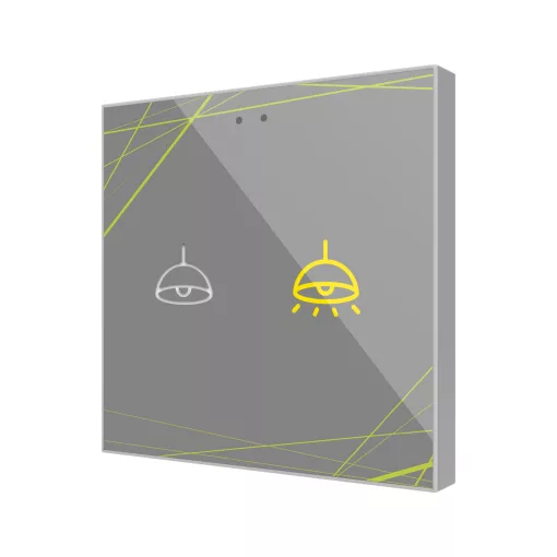 ZENNIO ZVIFR2C360 KNX tapintásérzékelő Flat RGB | 2-csatornás | 360° custom