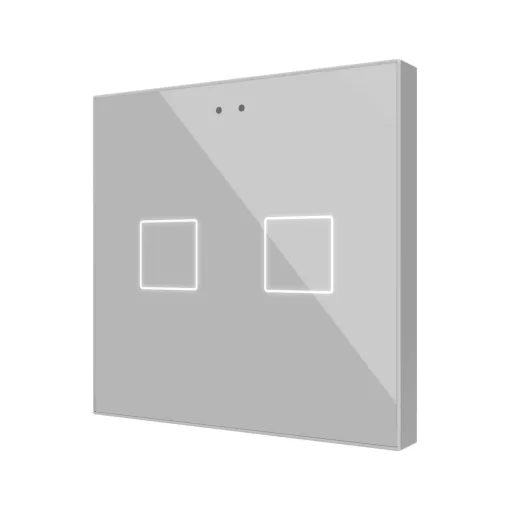 ZENNIO ZVIFR2S KNX tapintásérzékelő Flat RGB | 2-csatornás | ezüst
