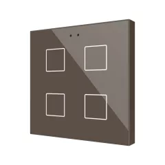   ZENNIO ZVIFR4M KNX tapintásérzékelő Flat RGB | 4-csatornás | mokka