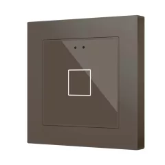   ZENNIO ZVIFR55X1M KNX tapintásérzékelő Flat 55 RGB | 1 kimenetes | mokka