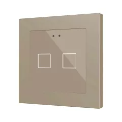   ZENNIO ZVIFR55X2C KNX tapintásérzékelő Flat 55 RGB | 2-csatornás | champagne