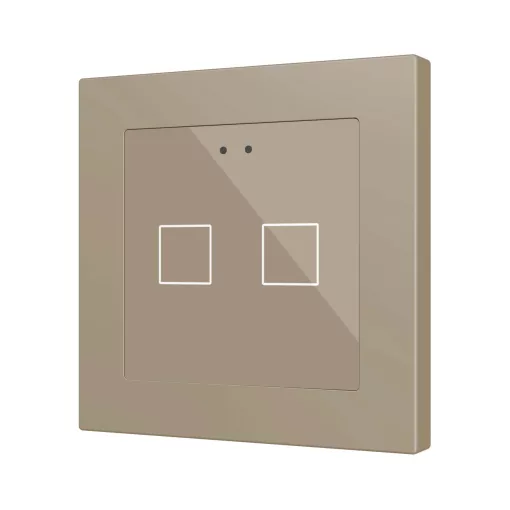 ZENNIO ZVIFR55X2C KNX tapintásérzékelő Flat 55 RGB | 2-csatornás | champagne