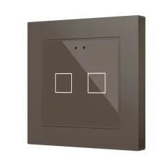   ZENNIO ZVIFR55X2M KNX tapintásérzékelő Flat 55 RGB | 2-csatornás | mokka