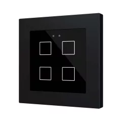   ZENNIO ZVIFR55X4A KNX tapintásérzékelő Flat 55 RGB | 4-csatornás | fekete