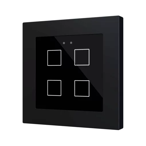 ZENNIO ZVIFR55X4A KNX tapintásérzékelő Flat 55 RGB | 4-csatornás | fekete