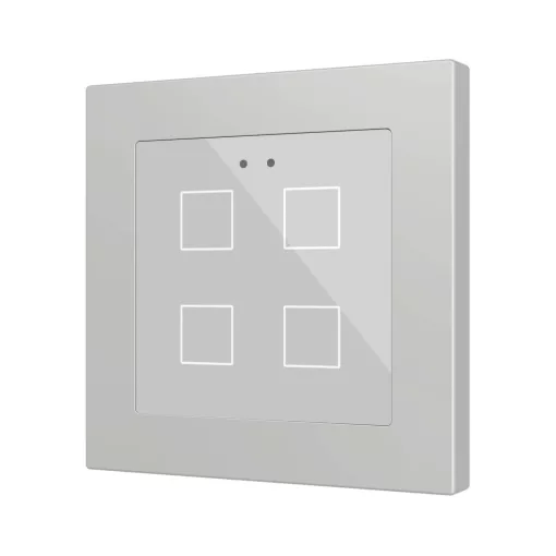 ZENNIO ZVIFR55X4S KNX tapintásérzékelő Flat 55 RGB | 4-csatornás | ezüst