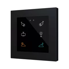   ZENNIO ZVIFR55X6 KNX tapintásérzékelő Flat 55 RGB | 6-csatornás | custom