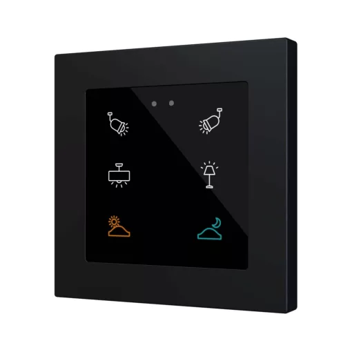ZENNIO ZVIFR55X6 KNX tapintásérzékelő Flat 55 RGB | 6-csatornás | custom