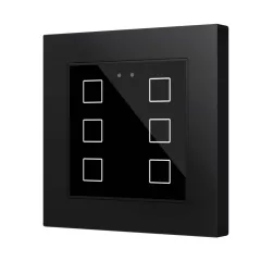   ZENNIO ZVIFR55X6A KNX tapintásérzékelő Flat 55 RGB | 6-csatornás | fekete