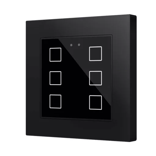 ZENNIO ZVIFR55X6A KNX tapintásérzékelő Flat 55 RGB | 6-csatornás | fekete