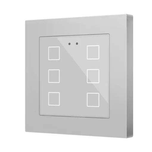 ZENNIO ZVIFR55X6S KNX tapintásérzékelő Flat 55 RGB | 6-csatornás | ezüst