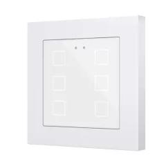   ZENNIO ZVIFR55X6W KNX tapintásérzékelő Flat 55 RGB | 6-csatornás | fehér
