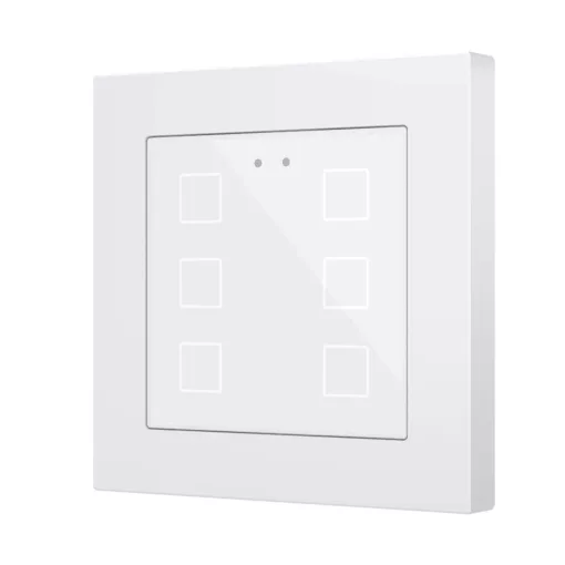 ZENNIO ZVIFR55X6W KNX tapintásérzékelő Flat 55 RGB | 6-csatornás | fehér