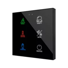   ZENNIO ZVIFR6 KNX tapintásérzékelő Flat RGB | 6-csatornás | custom
